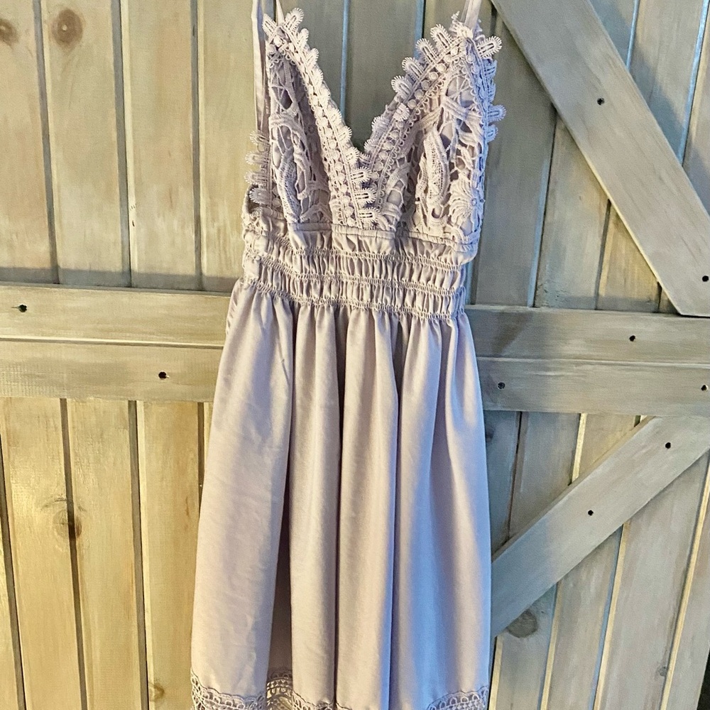 Justify Lilac Crochet Dress